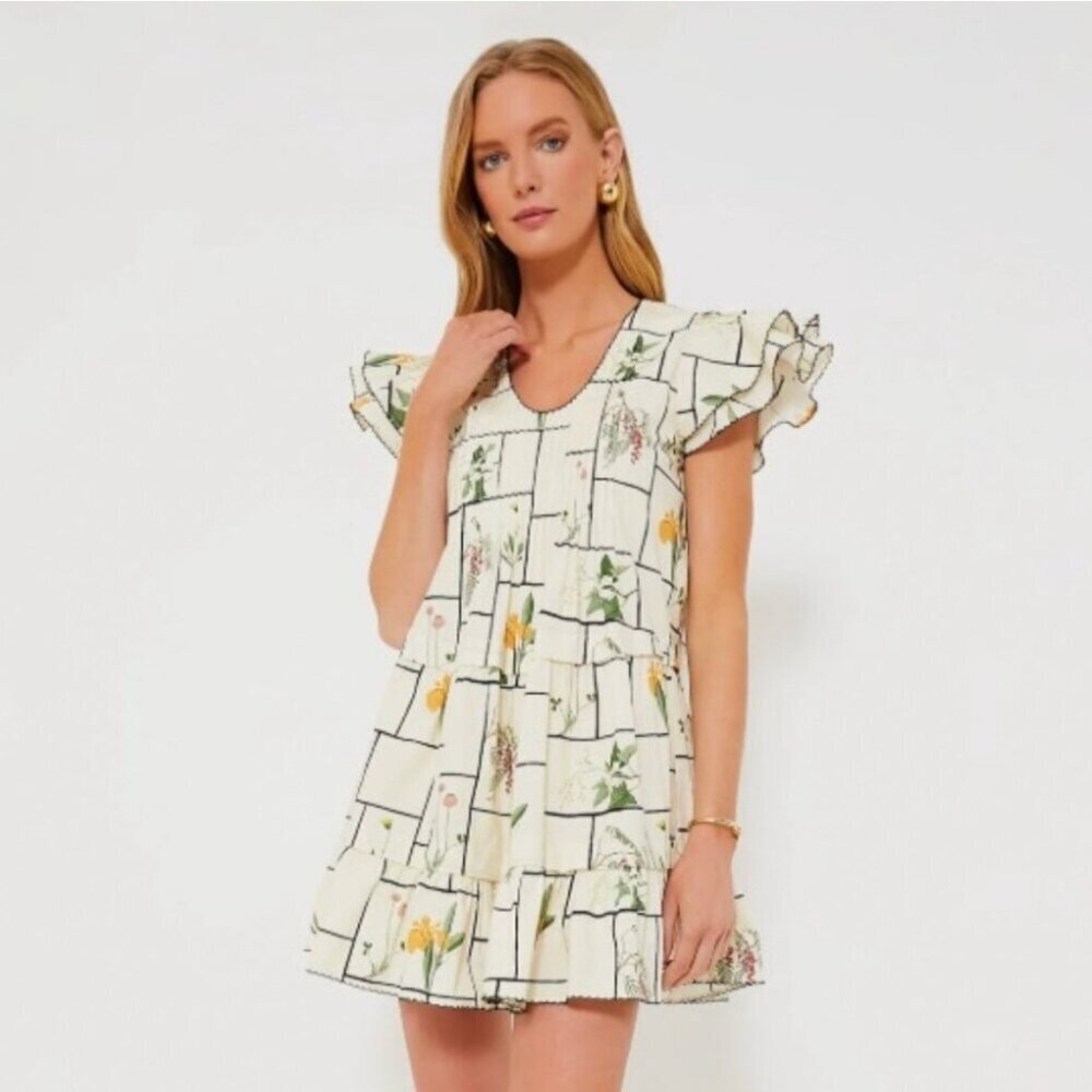 Tuckernuck Fresher Buds Mini Alice Dress Floral Small Ruffle Cottage Preppy